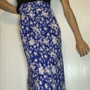Blue Maxi Skirt